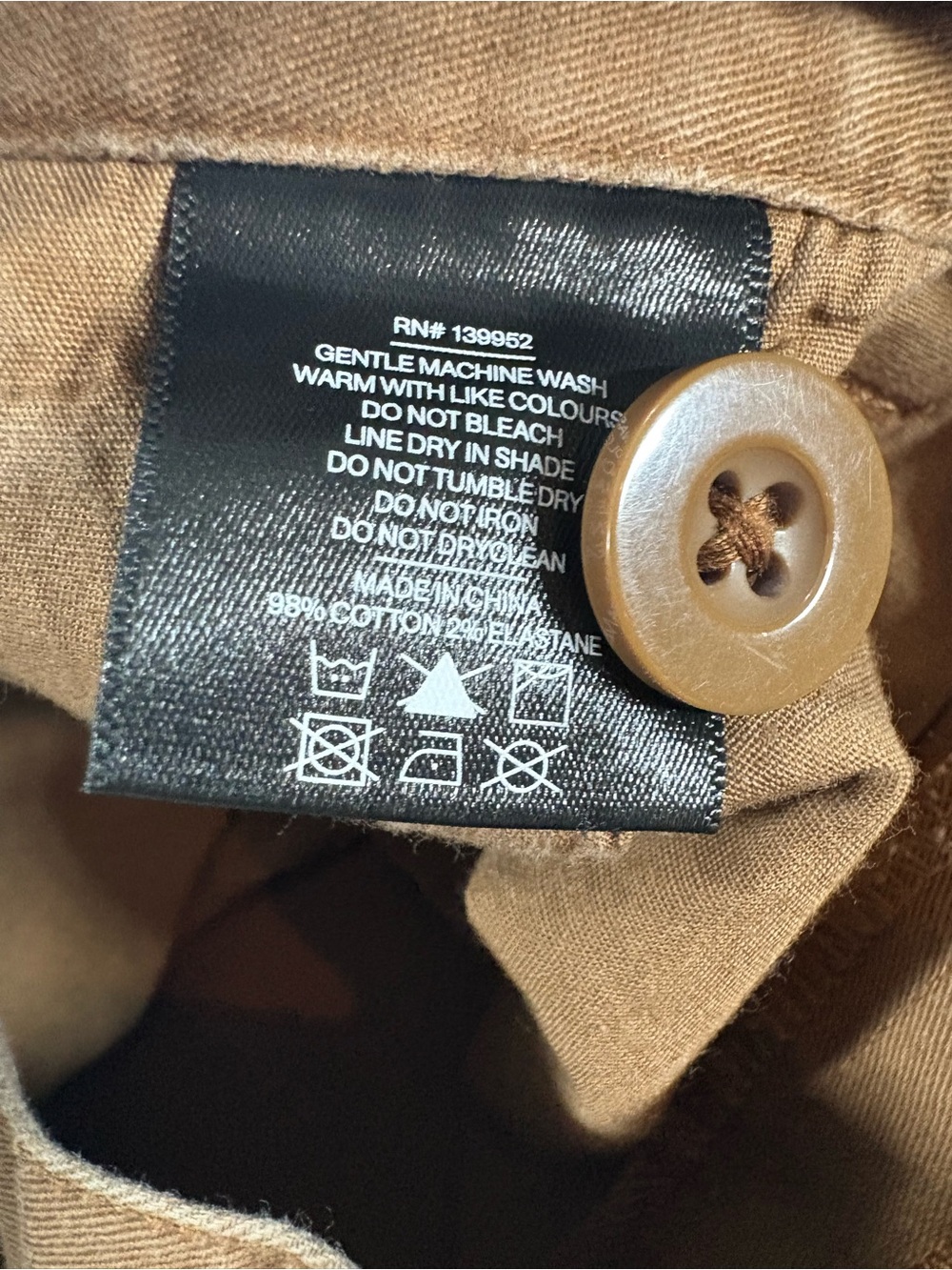 Bronxton Brown Stretch Chino Shorts Men’s XS - Picture 5 of 8